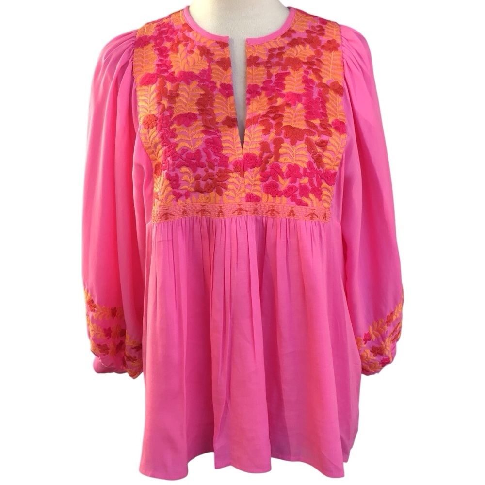 J. Marie Embroidered Carlie Top NEW $162 - Picture 3 of 12
